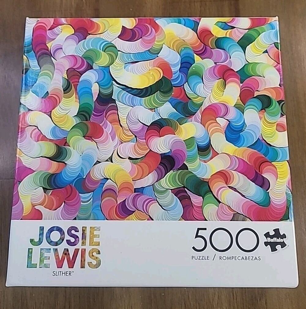 Buffalo Games Slither 500 Piece Puzzle Josie Lewis Colorful Art EUC